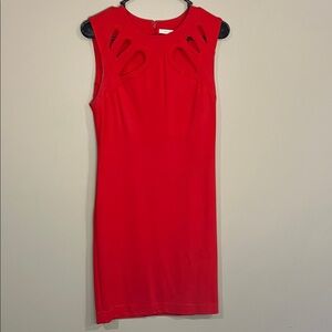 Diane Von Furstenberg Red sleeveless dress Cutout dress size 6